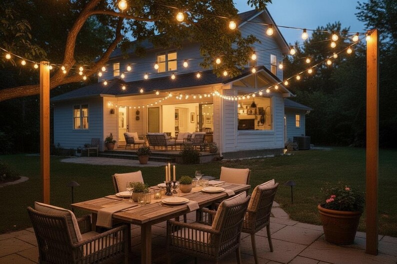 Vintage G40 LED vonkajšie reťazové svetlá Vodotesné guľové svetlá Terasové svetlá Záhradné svetlá Teplé biele pergolové svetlá Svadobné svetlá Záhradné svetlá