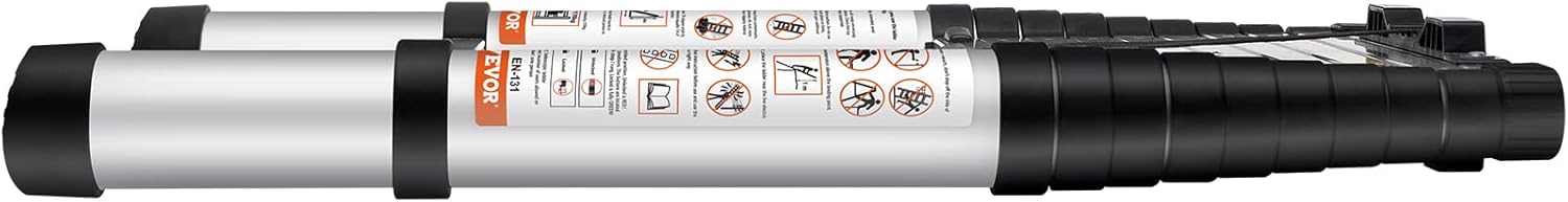 Telescopica in Alluminio Estensibile Altezza Max. 3,2m Portatile 8,2kg, Scala Telescopica Allungabile in Alluminio Portatile