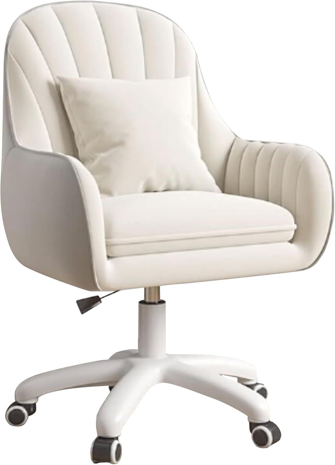 Home Office Chair, Velvet Chair with Pillow, 360° Swivel Height Adjustable Office Chair