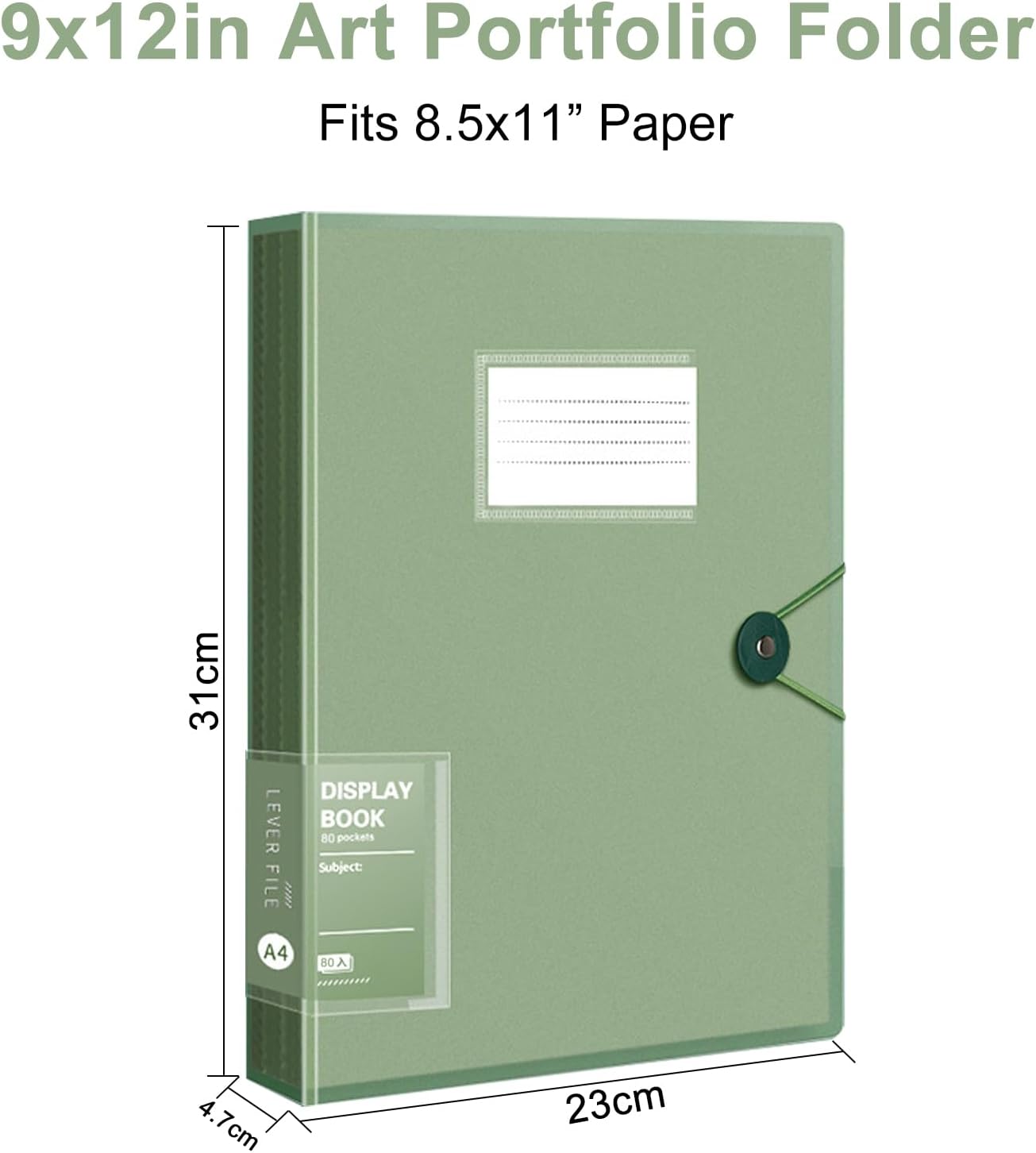 A4 Display Book with Clear Pockets Folder with Sleeves Project Folder for Individuals, Office, and Home