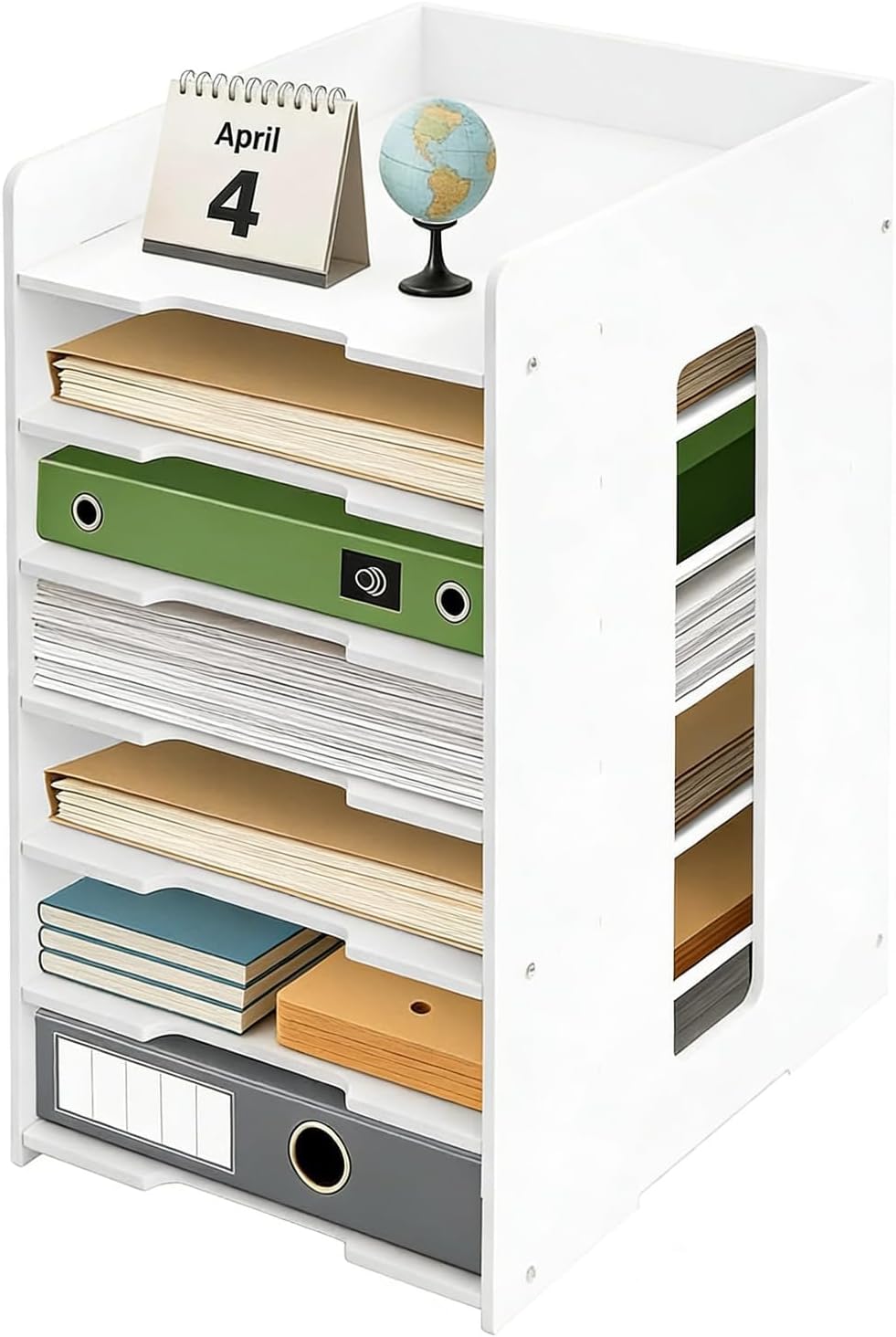 Dokumentenablage A4 Schreibtisch-Organizer Ablagebox Bürobedarf PVC Büro-Organizer