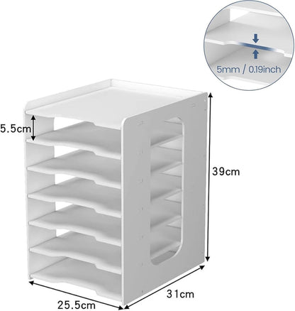 Dokumentenablage A4 Schreibtisch-Organizer Ablagebox Bürobedarf PVC Büro-Organizer