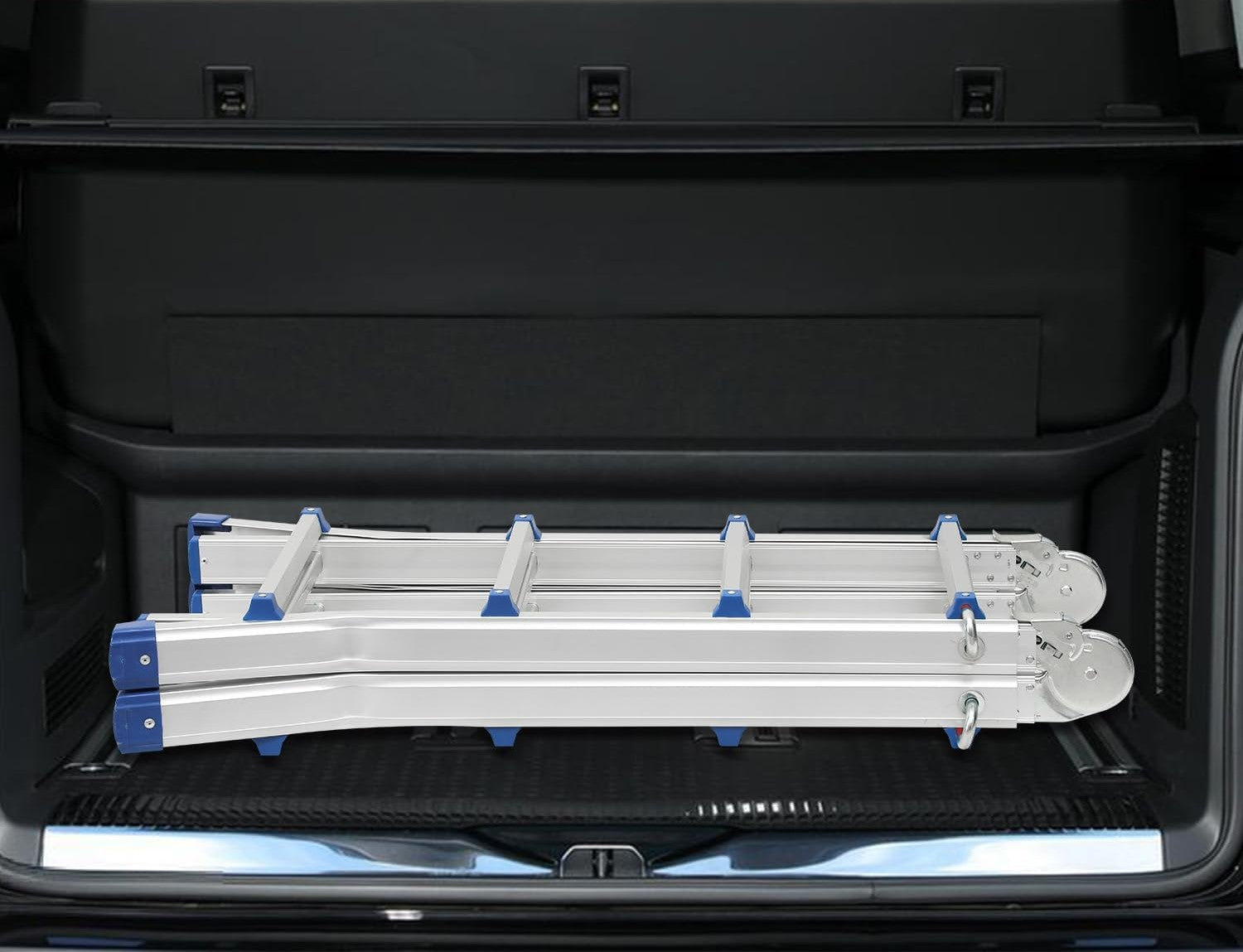 Scala multiuso da 402 cm, gradini 4 x 4, scala telescopica 3 in 1, scala in alluminio, scala pieghevole, scala pieghevole su entrambi i lati e scala