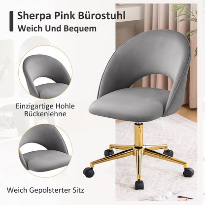 Office chair with gold frame Desk chair Dressing table chair
