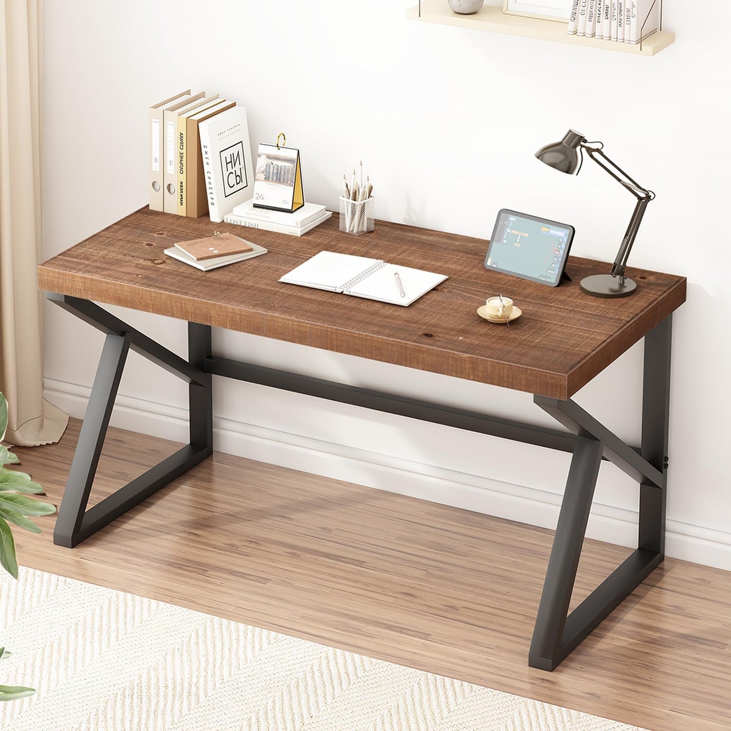 Schreibtisch Holz Computertisch Massivholz Rustikal Echtholz Schreibtische Für Homeoffice