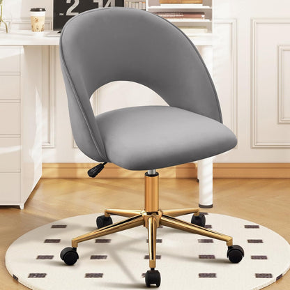 Office chair with gold frame Desk chair Dressing table chair