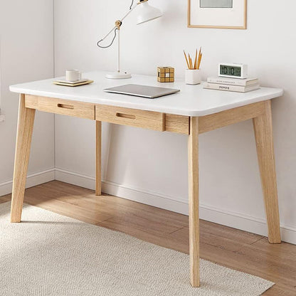 Holz Schreibtisch, Schreibtisch Klein mit Schubladen, Computertisch Im Heimbüro