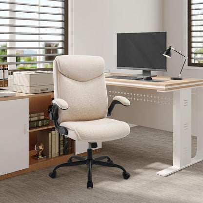 Bürostuhl ergonomisch Computerstuhl mit hochklappbarer Armlehne