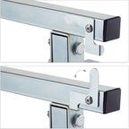 Cavalletto da Lavoro, Set da 2, Banco da Lavoro Resistente, max. 200kg, 80-130cm, Pieghevole, Nero-Argento