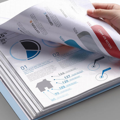 A4 Display Book with Clear Pockets Folder with Sleeves Project Folder for Individuals, Office, and Home
